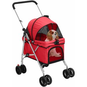 Berkfield Home - Mayfair Folding Dog Stroller Red 76x50x100 cm Oxford Fabric