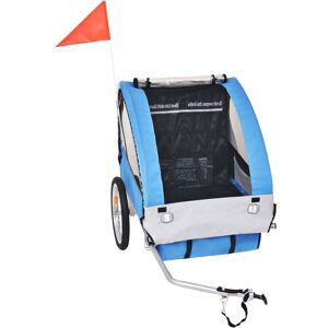 Berkfield Home - Mayfair Kids' Bicycle Trailer Grey and Blue 30 kg