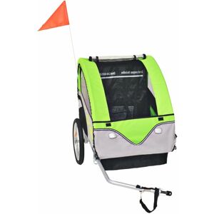 Berkfield Home - Mayfair Kids' Bicycle Trailer Grey and Green 30 kg