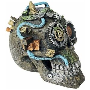 Orchidée - Mechanical Skull Decorative Ornament - Reptile Skull House for Aquarium and Cave Landscape