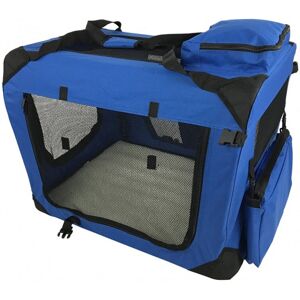 Raygar - Medium Pet Carrier Folding Soft Crate - Blue