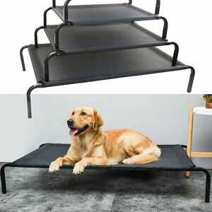 BRIEFNESS Metal Frame Dog Cot Elevated Pet Bed Raised Dog Pet Bed with Breathable Mesh &No-Slip Rubber Feet, Lightweight & Portable Bed For Indoor Outdoor