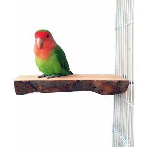 TINOR Natural Apple Wood Perch Platform, Branch Supports, Bird Cage Accessories, Grinding Legs, for Cockatiels Conures Macaws Finches Lovebirds.