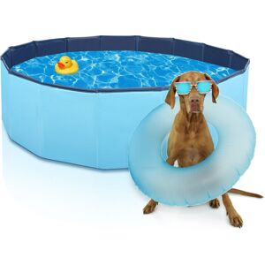 Nobleza - Foldable Dog Pool Large, 120cm Dog Paddling Pool Swimming Pool Pet Paddling Pools for Cat Puppy Fish, Portable pvc Non-Slip Kids Outdoor