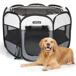 Nobleza - Pet Playpen Portable Foldable Dog Cat Play Pen Indoor Outdoor Pet Fence Breathable Mesh Pet Carrier Kennel Soft Cage Tent for Puppy Rabbit