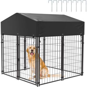Bingo Paw - Outdoor Dog Kennel with Roof Heavy Duty Play Pen Metal Dog Cage Chicken Rabbits Crate, Extra Small 120 x 127 x 134cm
