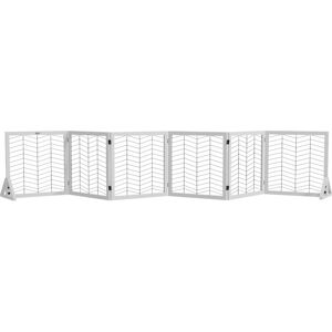 Freestanding Dog Playpen for s and m Dogs White - White - Pawhut