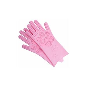 LUNE Pet care gloves, dog cat bath shampoo brush, silicone hair removal gloves