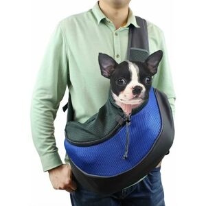 Hoopzi - Pet Dog Sling Carrier, Hands Free Side Pet Sling Carrier, Portable Lightweight Breathable Mesh Outdoor Travel Chest Carrier Bag for Pet