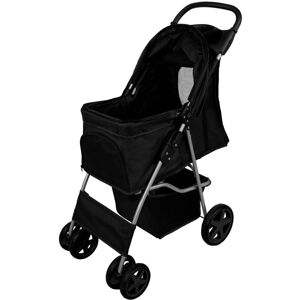 MONSTER SHOP Pet Stroller Pushchair Black Carrier Foldable Trolley Travel Cart