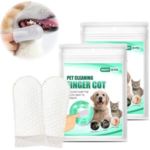 Héloise - Pet Wipes, Dog Finger Toothbrush, Dental Care Finger Cots, Pet finger wipes, 40 Units, for Cleaning and Care of Dog Teeth