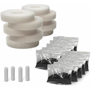10 Pack Compatible Refill Service Kit for Oase biOrb with Filter Media & Airstone - Pisces
