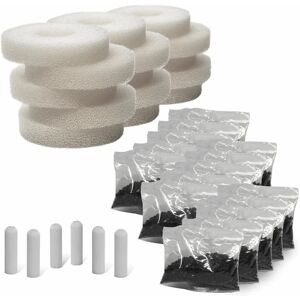 Pisces - 15 Pack Compatible Refill Service Kit for Oase biOrb with Filter Media & Airstone