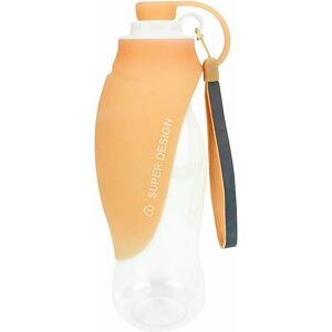 Langray - Portable Dog Bottle Silicone Travel Water Bottle - Orange - Orange