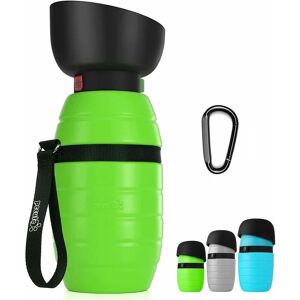 HÉLOISE Portable Dog Water Bottle 500ml with Water Bowl, Portable Dog Cat Water Dispenser Non-Toxic Leak-Proof Water Bottle, Travel Hiking