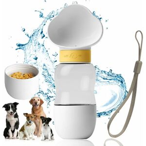 Héloise - Portable Water Dispenser, 360ml+200ml Dog Travel Water Bottle, Wet and Dry Dog Water Bottle, Portable Travel Water Bottle for Dog, Cat,