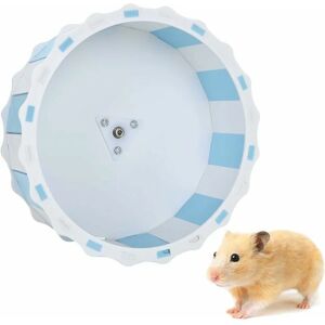 Hoopzi - Quiet Hamster Exercise Wheel Silent Spinner, Diameter Cage Running Wheel Entertainment Stay Healthy (Blue and white)