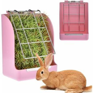 Héloise - Rabbit Hay Hay Rack Rabbit Rat Food Bowl Rabbit Hay Holder Rabbit Accessories Rabbit Food Dispenser Pink