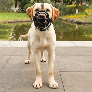 Rhafayre - Dog Muzzle, Muzzle, Basket Muzzle for Small, Medium and Large Dogs with Adjustable Straps (M,Black)