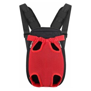 Pet Dog Backpack Outdoor Travel Dog Cat Backpack Small Dog Puppies Backpack Pet Supplies (Color : Red, Size : Medium) - Rhafayre
