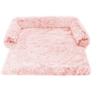 Plush Dog Mat, Large Dog Sofa Cushion - Pet Blanket with Zipper, Ideal for Dog Bed Basket, Kennel, Car 76x76x15cm Pink - Rhafayre