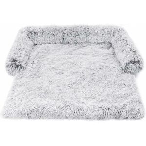 Plush Dog Mat, Large Dog Sofa Cushion - Pet Blanket with Zipper, Ideal for Dog Bed Basket, Kennel, Car 76x76x15cm Gray - Rhafayre