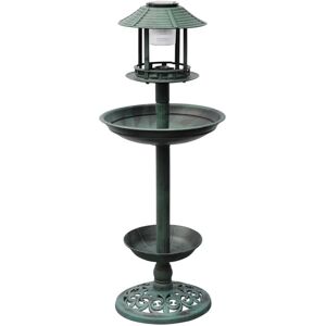 BERKFIELD HOME Royalton Bird Bath/ Feeder with Solar Light