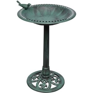 BERKFIELD HOME Royalton Bird Bath with Decorative Bird