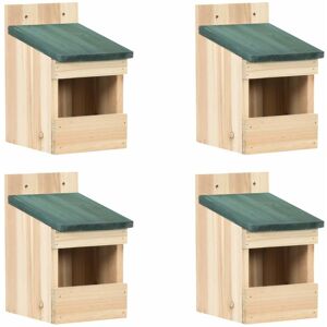 Berkfield Home - Royalton Bird Houses 4 pcs 12x16x20 cm Firwood