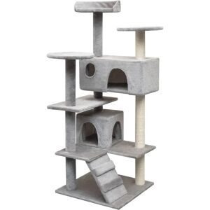 BERKFIELD HOME Royalton Cat Tree with Sisal Scratching Posts 125 cm Grey