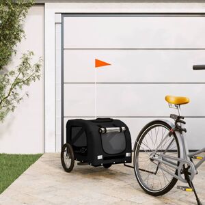 Berkfield Home - Royalton Dog Bike Trailer Black Oxford Fabric and Iron