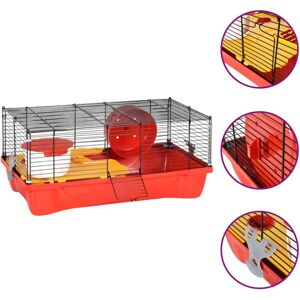 Royalton - Hamster Cage Red 58x32x36 cm Polypropylene and Metal