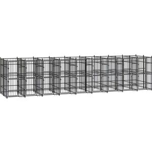 Outdoor Dog Kennel Steel 16.59 m² - Royalton