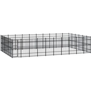 Outdoor Dog Kennel Steel 55.3 m² - Royalton