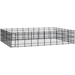 Outdoor Dog Kennel Steel 64.51 m² - Royalton