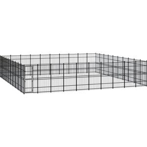 Outdoor Dog Kennel Steel 92.16 m² - Royalton