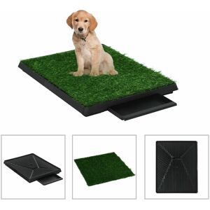 Berkfield Home - Royalton Pet Toilets 2 pcs with Tray & Faux Turf Green 63x50x7 cm wc