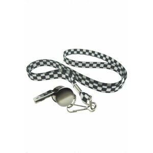 Smiffys - Silver Metal Whistle Black & White with Lanyard 12 [34757]