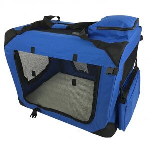 Raygar - Small Pet Carrier Folding Soft Crate - Blue