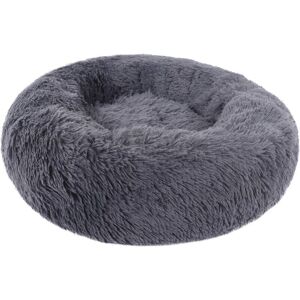 Langray - Soothing Basket Cat Bed Pet Basket for Cats and Small Dogs Cat Bed Cushion Donut Dog Bed Fits 40cm (Pack of 1)Dark Gray