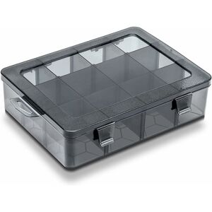 Tool storage box and rack Hardware parts box, drill accessories, grid box - 12 large size grids, the partition is removable Denuotop