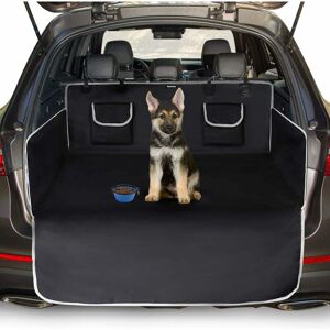 Rhafayre - Universal Dog Car Trunk Protector, 2 Large Pockets, Waterproof & Non-Slip, 185 x 105 cm Trunk Cover for Most Cars, Bonus Bowl and E-Book,