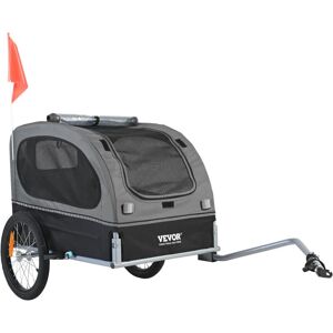 VEVOR Dog Bike Trailer, Supports up to 88 lbs, Pet Cart Bicycle Carrier, Easy Folding Frame with Quick Release Wheels, Universal Bicycle Coupler,
