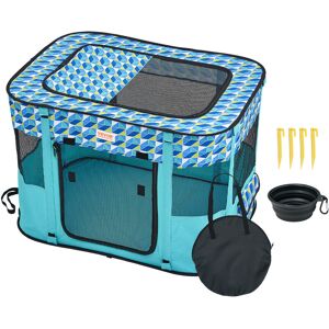 VEVOR Foldable Pet Playpen, 32'x 24'x 22' Portable Dog Playpen, Crate Kennel for Puppy, Dog, Cat, Waterproof 600D Oxford Cloth, Removable Zipper, for