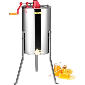 VEVOR Manual Honey Extractor, 2/4 Frames Honey Spinner Extractor, Stainless Steel Beekeeping Extraction, Honeycomb Drum Spinner with Lid, Apiary