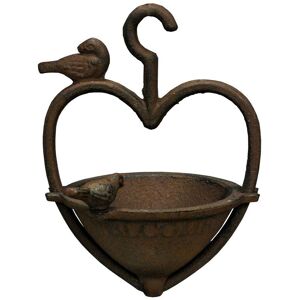 Selections - Vintage Hanging Bird Seed Feeder Cast Iron Heart Shape