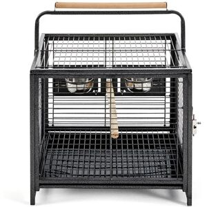 26' Iron Travel Bird Cage with Handle, Black - Yaheetech