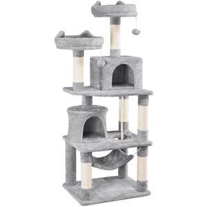 62.5' h Multi Level Cat Tree, Light Gray - Yaheetech