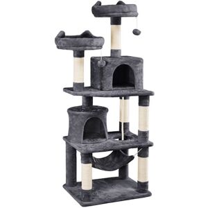 62.5' h Multi Level Cat Tree, Dark Gray - Yaheetech