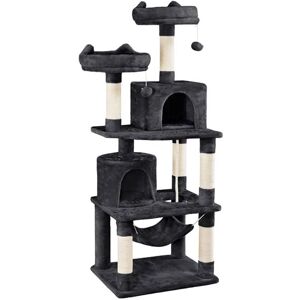 62.5' h Multi Level Cat Tree, Black - Yaheetech